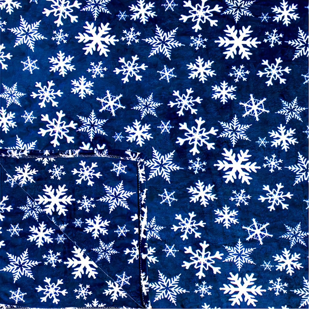 Plaid Couverture En Flanelle Noël Avec Imprimé Flocon De